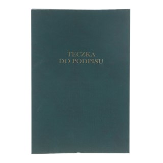 Teczka do podpisu A4 zielony 8k. tektura pokryta folią Barbara (1822202)