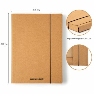 Teczka do podpisu eco A4 szara tektura Narcissus