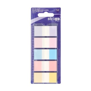 Zakładki indeksujące 45x25mmx5 bloczki 59056588102221 Strigo (SSN019)