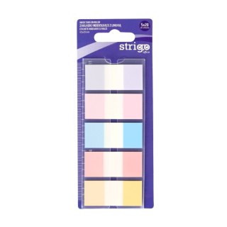 Zakładki indeksujące 45x25mmx5 bloczki 59056588102221 Strigo (SSN019)