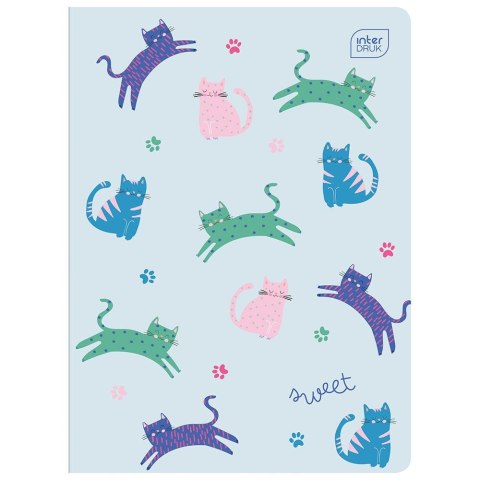 Zeszyt SWEET A5 32k. 70g linia kolor Interdruk