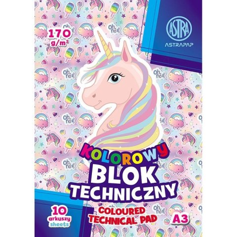 Blok techniczny BS&Unicorn ASTRAPAP A3 mix 170g 10k Astrapap (106021008)