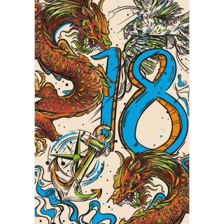 Kartka składana A5 neon 18 chłopak A5 Henry (5907465664530)