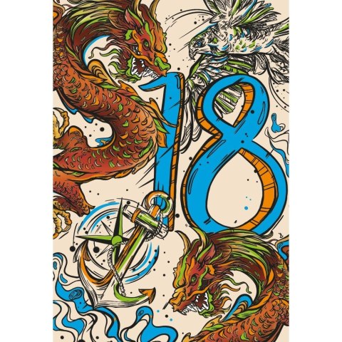 Kartka składana A5 neon 18 chłopak A5 Henry (5907465664530)