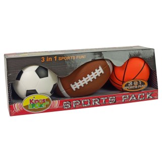 Piłka miękka pianka zestaw 3szt. Lean (9289)