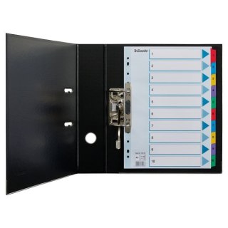 Przekładka numeryczna Mylar kartonowe A4 mix kolorów 160g 10k 1-10 Esselte (100161)