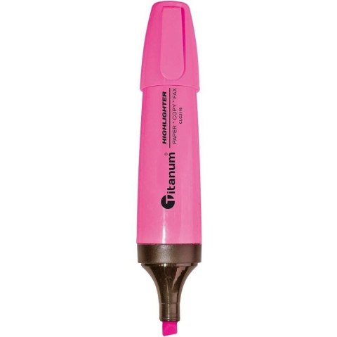 Zakreślacz CLC2119 Titanum ścięta końcówka 1-5 mm różowy