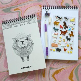Blok artystyczny szkicownik owca A5 120g 60k Narcissus