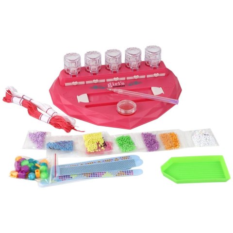 Bransoletka Zestaw do Robienia Bransoletek Diamenciki Wyklejanie Serce Lean (15770)