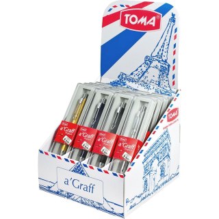 Długopis olejowy aGraff wkład mix 0,7mm Toma (TO-820)