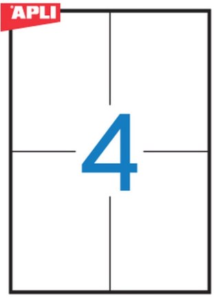 Etykieta samoprzylepna biała Apli