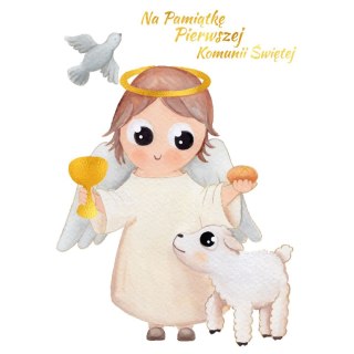 Kartka składana B6 KOMUNIA ANIOŁ B6 Henry (5907465660273)