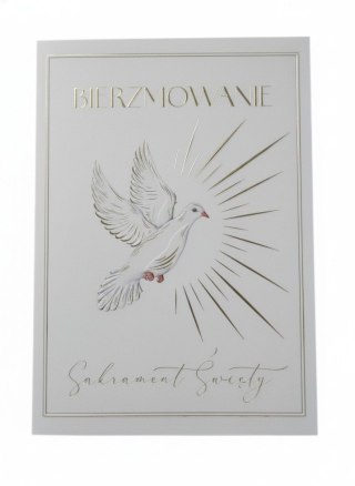 Kartka składana Bierzmowanie gołąb A5 Henry (5905701483259)