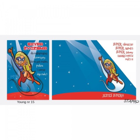 Kartka składana Young Urodzinowy dla dziewczyny B6 Ev-corp (STKY-015)