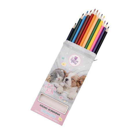 Kredki ołówkowe The Sweet Pets trójkątne 12 kol. Beniamin