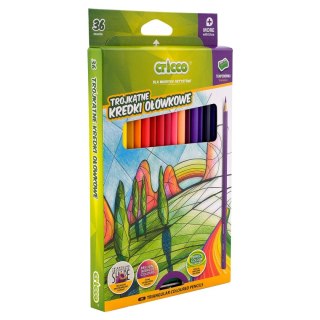 Kredki ołówkowe z temperówką 36 kol. Cricco (322K36AX)