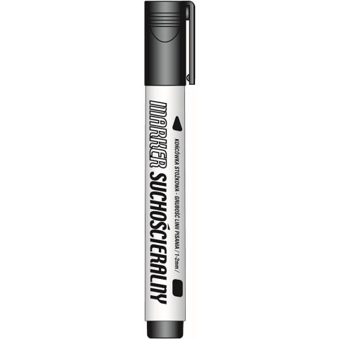 Marker suchościeralny wkład czarny 1-2mm okrągła końcówka Tetis (KM107-VO)