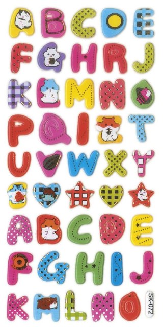 Naklejka (nalepka) Craft-Fun Series Alfabet wypukłe Titanum (SK-072)