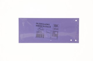 Przekładka czysta indeksująca 1/3 A4 fioletowy 160g 50k Protos