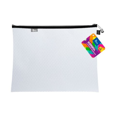 Teczka plastikowa na suwak biała A4 z suwakiem 5903242105104 A4 biały Tetis (BT605-B)