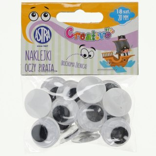 Zestaw kreatywny oczy z rzęsami (ruchoma źrenica) do dekoracji Astra Creativo