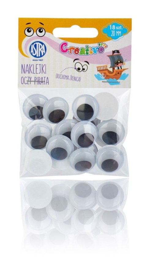 Zestaw kreatywny oczy z rzęsami (ruchoma źrenica) do dekoracji Astra Creativo