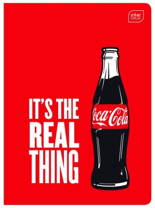 Zeszyt COCA COLA MAT+UV A5 32k. 70g trzy linie Interdruk