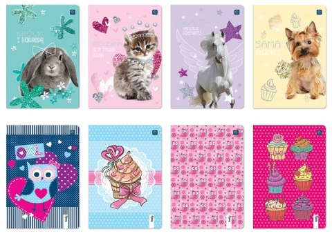 Zeszyt Fashion/sweety A5 16k. krata Interdruk (ZE16#401A)