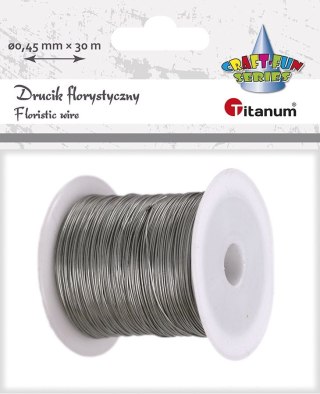 Drucik florystyczny Titanum Craft-Fun Series 0,45mm x 30m srebrny (PJ499)
