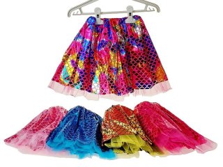 Kostium spódniczka błyszcząca, na gumce, z tiulową podszewką dł.30cm Adar (597297)