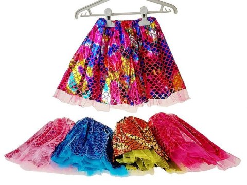 Kostium spódniczka błyszcząca, na gumce, z tiulową podszewką dł.30cm Adar (597297)