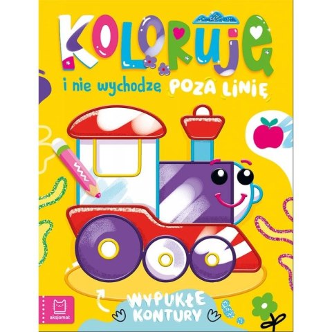 Książka dla dzieci Koloruję i nie wychodzę poza linię - z lokomotywą.