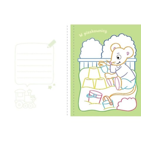 Książka dla dzieci Koloruję i nie wychodzę poza linię - z lokomotywą.