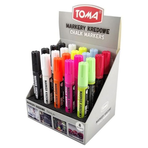 Marker specjalistyczny mix kredowy wkład mix 4,5mm okrągła końcówka Toma (To-292)