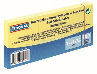 Notes samoprzylepny (karteczki) żółty 100k [mm:] 38x51 Donau (7585001-11)