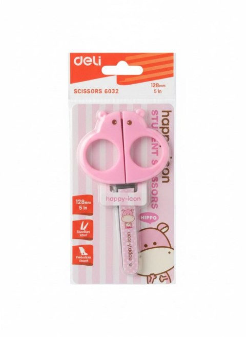 Nożyczki HOPOPOTAM SOFT TOUCH 17,5cm 17,5cm Deli (E6032)