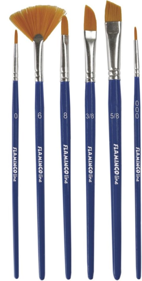 Pędzel Art Collection zestaw 6 szt. Flamingo Line (PA-05)