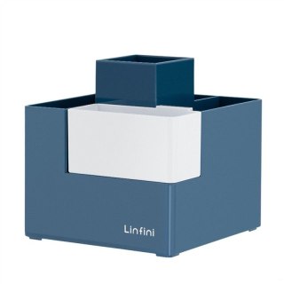 Przybornik na biurko niebieski plastik Argo (EZ072B)