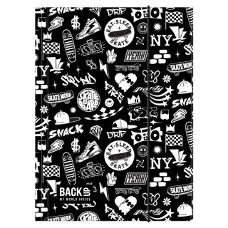 Teczka kartonowa na gumkę A4 mix Derform (TGA4B7A57)