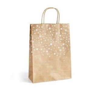 Torba prezentowa kraft kraft gwiazdki L [mm:] 330x100x 240 Galeria Papieru (257028)