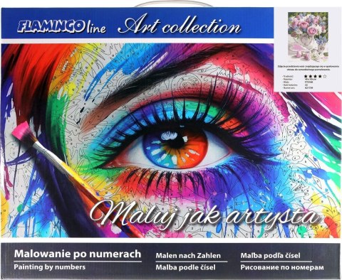 Zestaw kreatywny Malowanie po numerach 40x50cm Bukiet 5 Flamingo Line (FYS168)