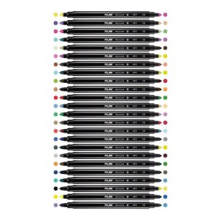 Flamaster bicolor 24 szt 48 kol. Milan (06121024)