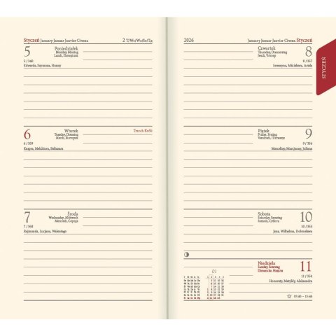 Kalendarz książkowy (terminarz) A6 Lucrum (TS11)