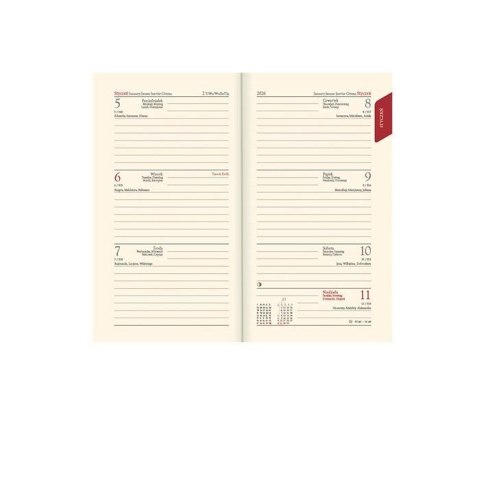 Kalendarz książkowy (terminarz) A6 Lucrum (TS11)