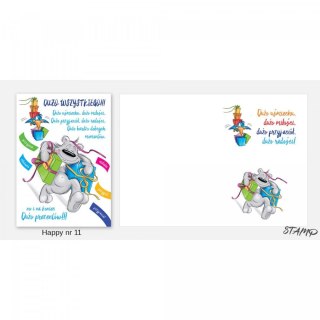 Kartka składana Happy Urodzinowy dziecięcy B6 Ev-corp (STKH-011)