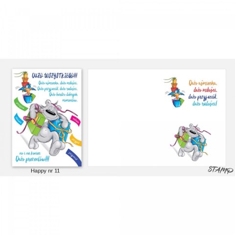 Kartka składana Happy Urodzinowy dziecięcy B6 Ev-corp (STKH-011)