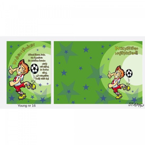 Kartka składana Young Urodzinowy dla chłopaka B6 Ev-corp (STKY-016)