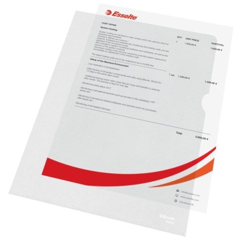 Ofertówka COPYSAFE A4 kolor: przezroczysty typu L 115 mic. Esselte (54832)