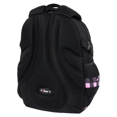 Plecak PINK CHECKERED 4-KOMORY St.Right (BP-01)