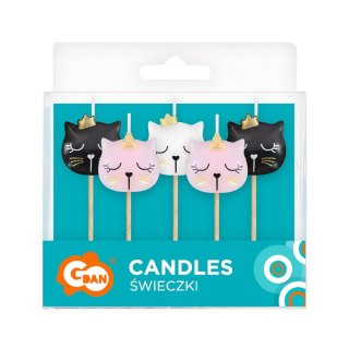 Świeczka urodzinowa pikery kotek 5 sztuk Godan (PF-SPKI)